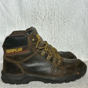 Caterpillar Mens Outline Leather Soft Toe ASTM F2892-17 Work Boots SZ US 10.5